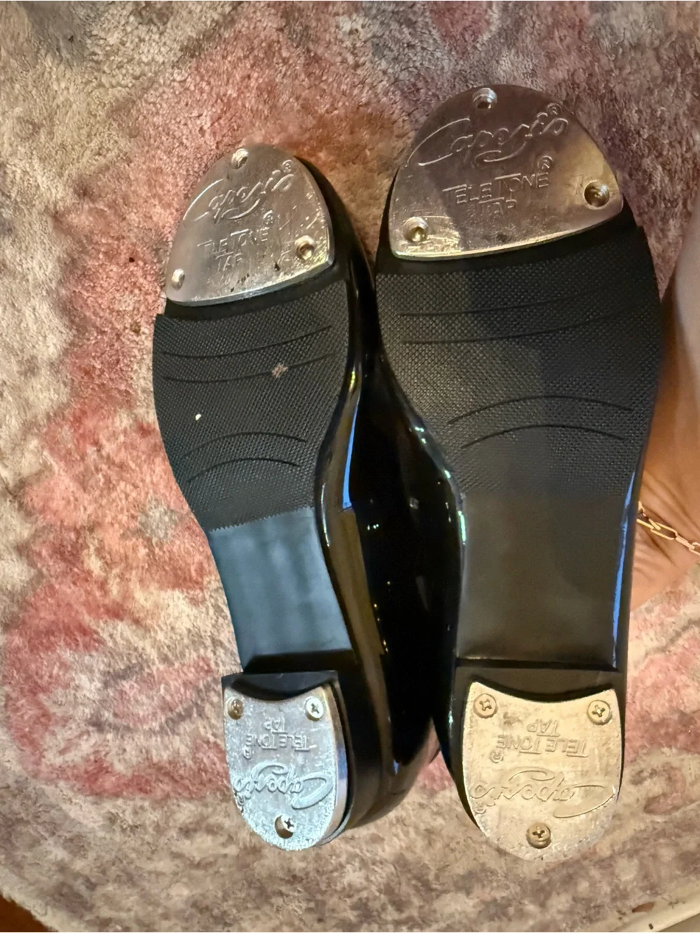 Capezio tap shoes tyette black bow size 2.5